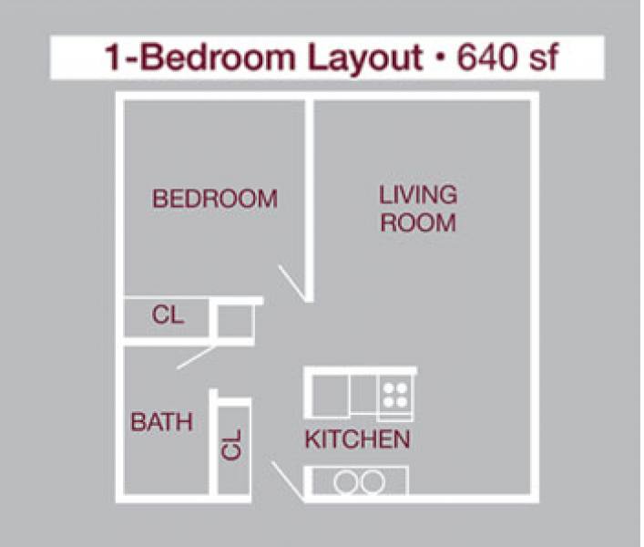 1 Bedroom Floorplan